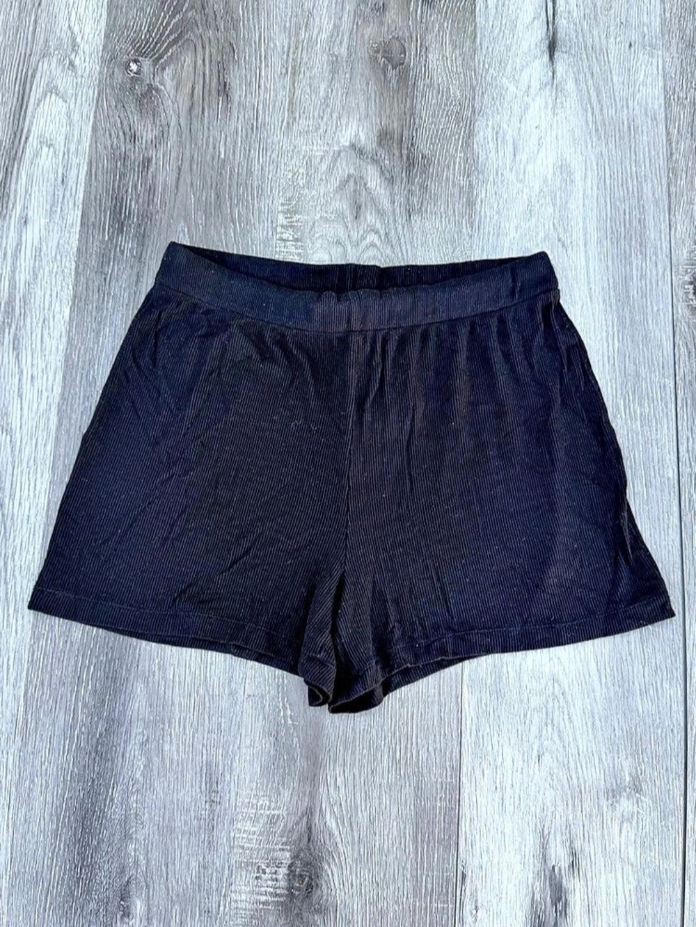 Skims Black Ribbed Shorts size S